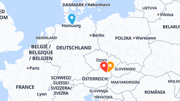 Map of company locations