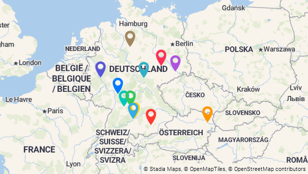 Map of company locations