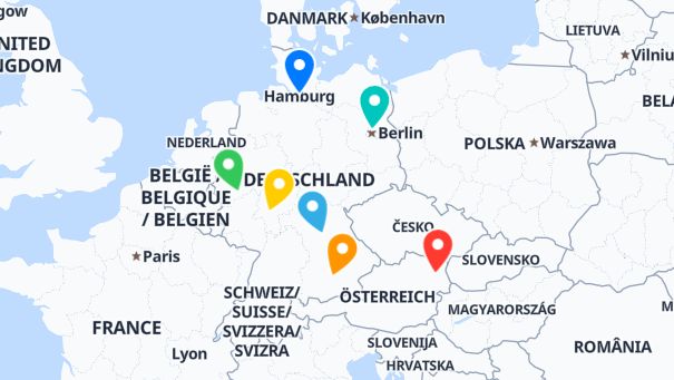 Map of company locations