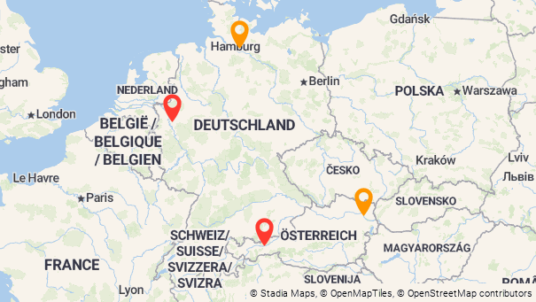 Map of company locations