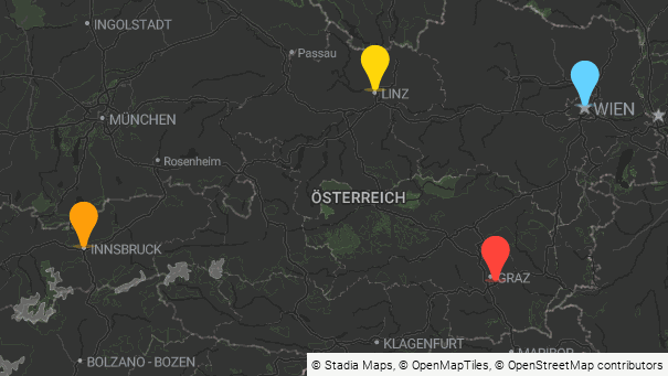 Map of company locations