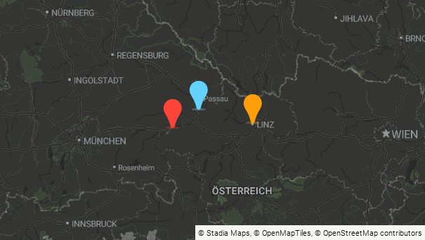 Map of company locations