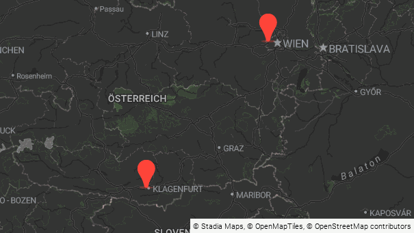 Map of company locations