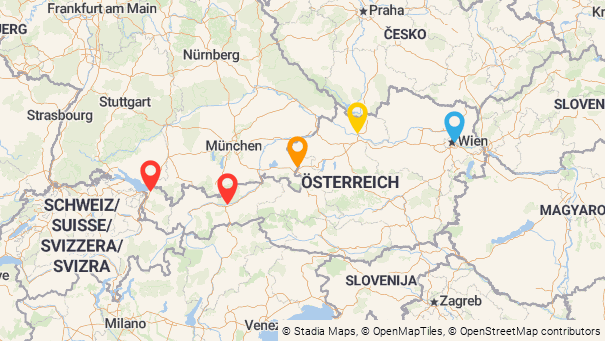Map of company locations