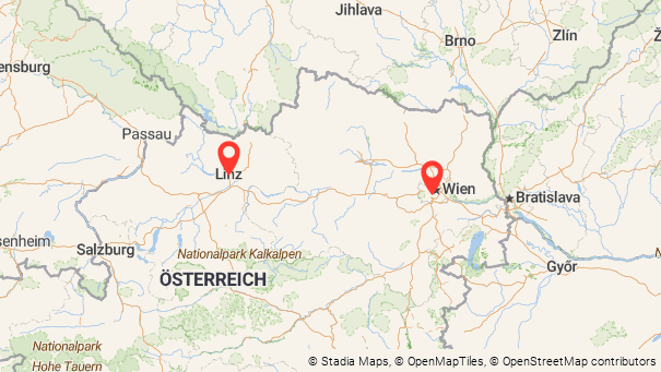 Map of company locations