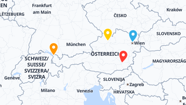 Map of company locations