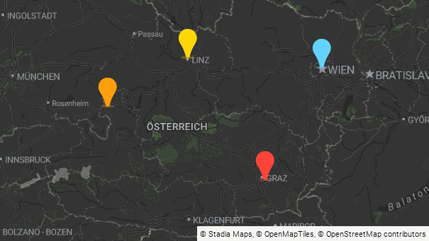 Map of company locations