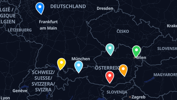 Map of company locations