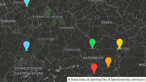 Map of company locations