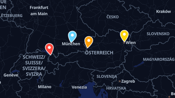 Map of company locations