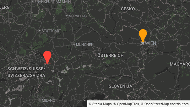 Map of company locations