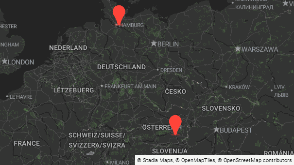 Map of company locations