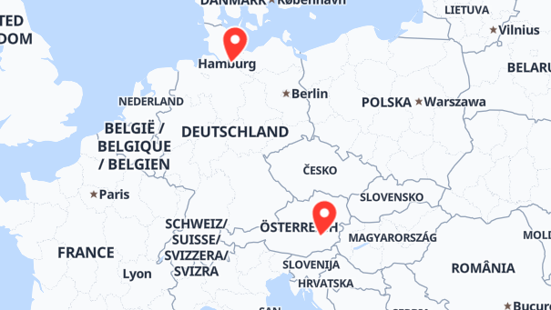 Map of company locations