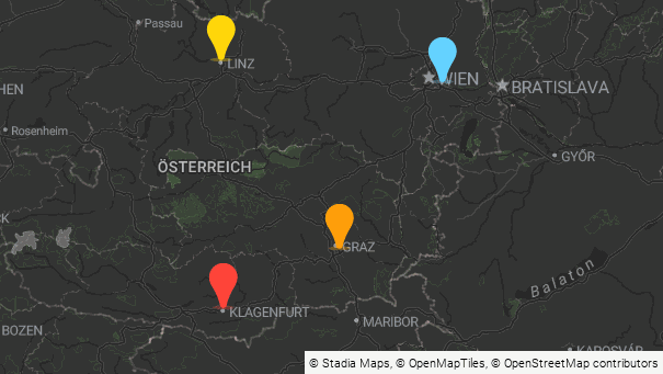 Map of company locations