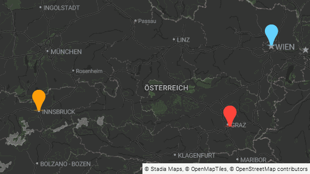 Map of company locations
