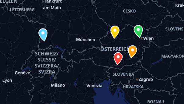 Map of company locations