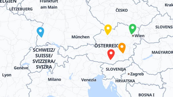 Map of company locations
