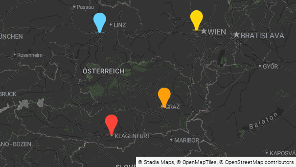 Map of company locations