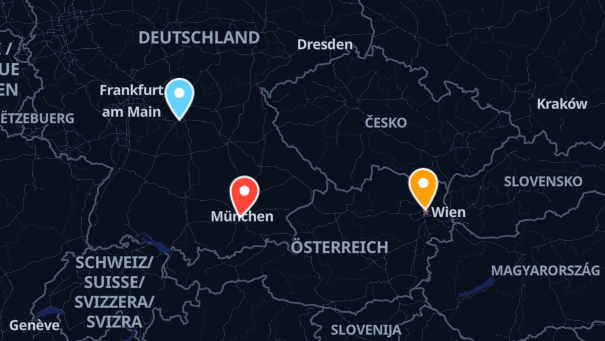 Map of company locations
