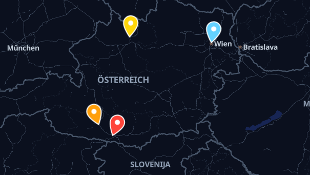 Map of company locations