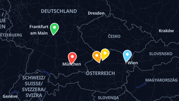 Map of company locations