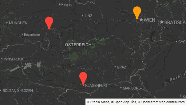 Map of company locations