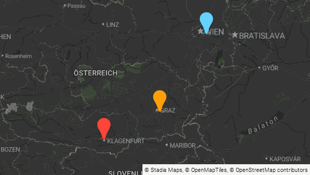 Map of company locations