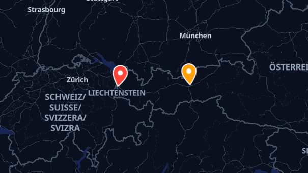Map of company locations