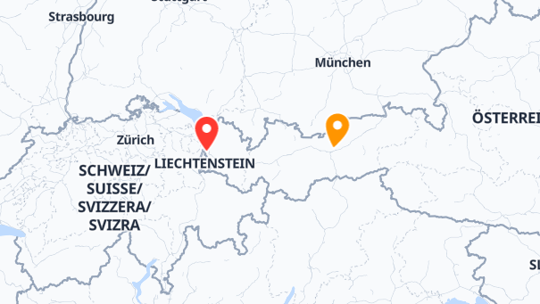 Map of company locations