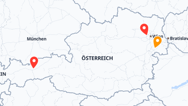 Map of company locations