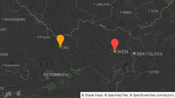 Map of company locations
