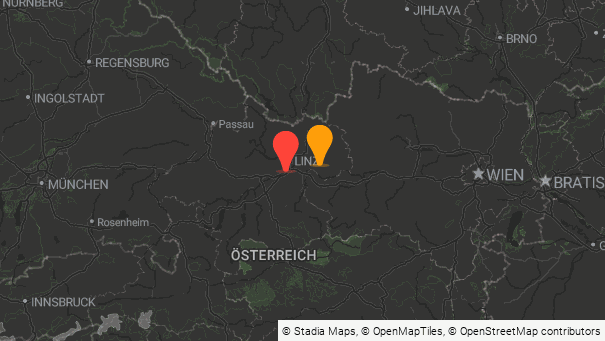 Map of company locations