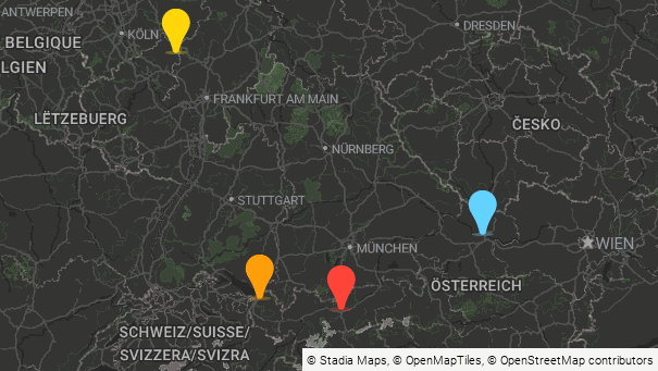 Map of company locations