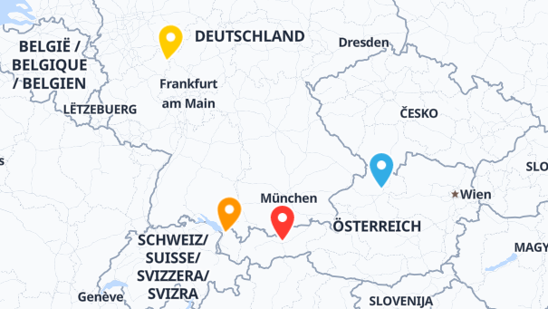 Map of company locations