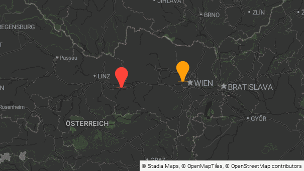 Map of company locations