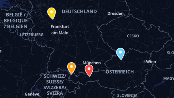 Map of company locations