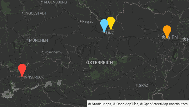 Map of company locations