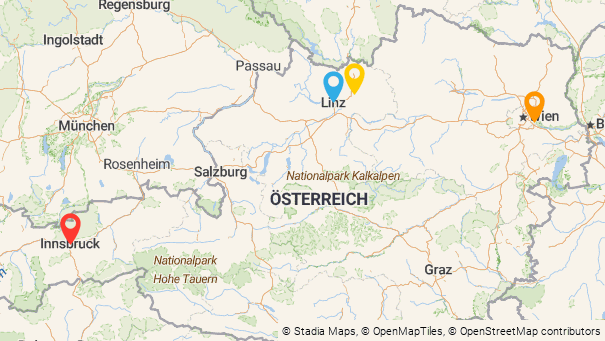 Map of company locations