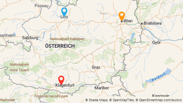 Map of company locations