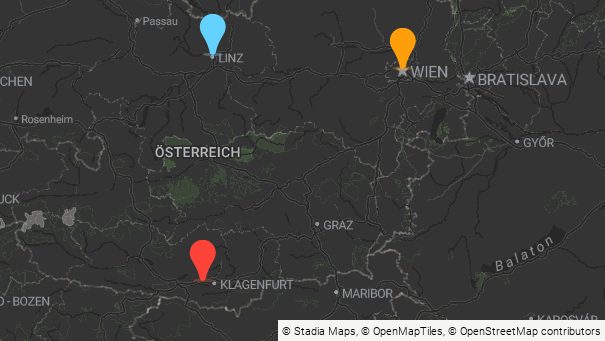 Map of company locations