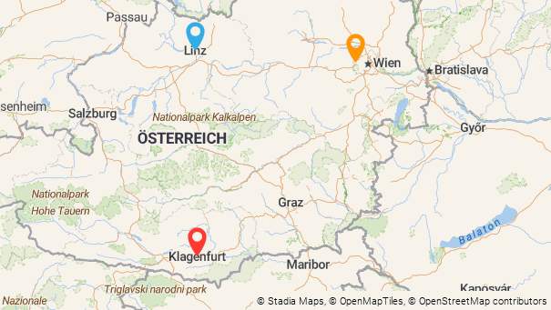 Map of company locations