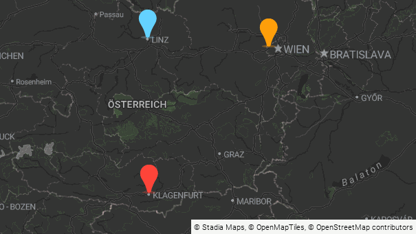 Map of company locations