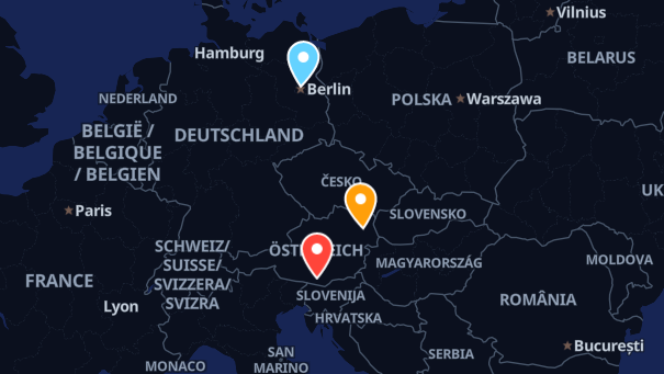 Map of company locations
