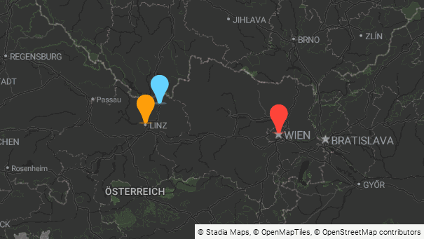 Map of company locations