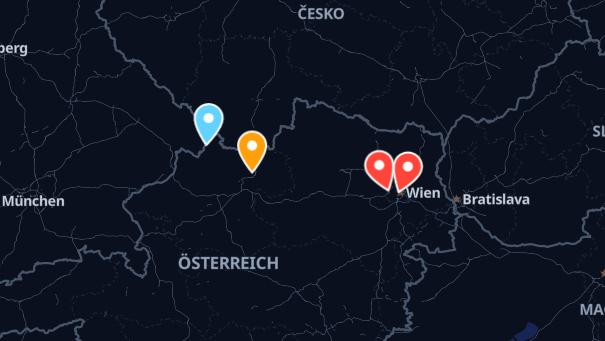 Map of company locations