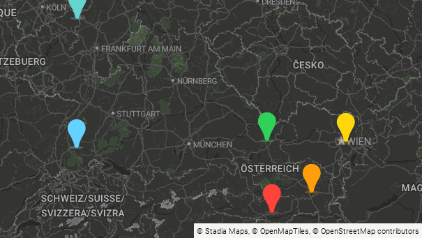 Map of company locations