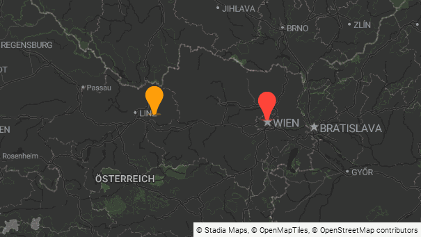 Map of company locations
