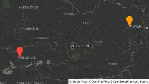 Map of company locations