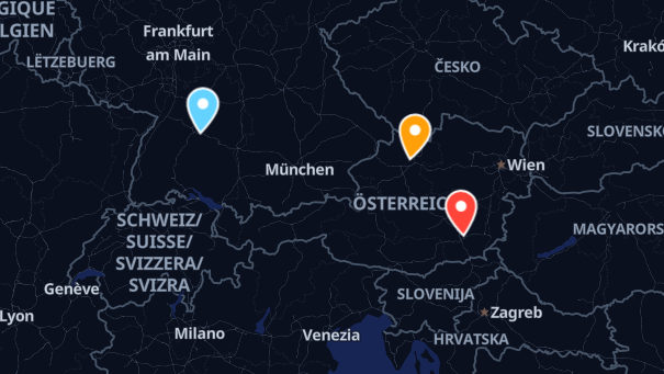 Map of company locations