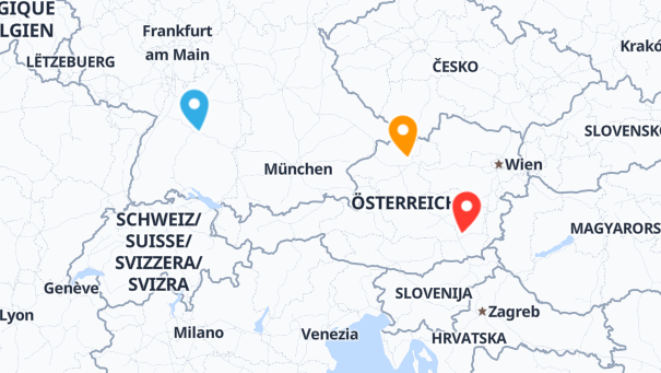 Map of company locations